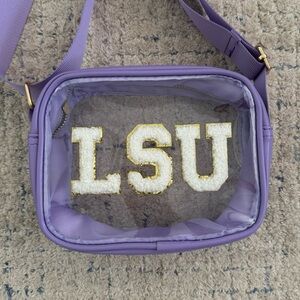 Clear crossbody stadium bag